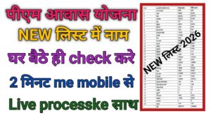 PM Awas Yojana New List 2026